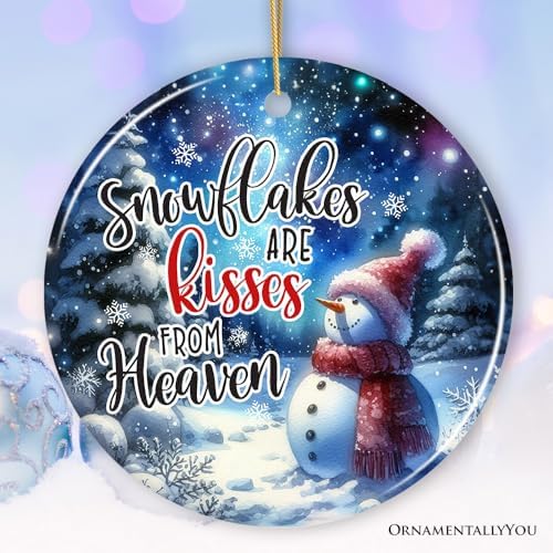 Enchanting Snowflakes Christmas Ornament Snowman Memorial Gift