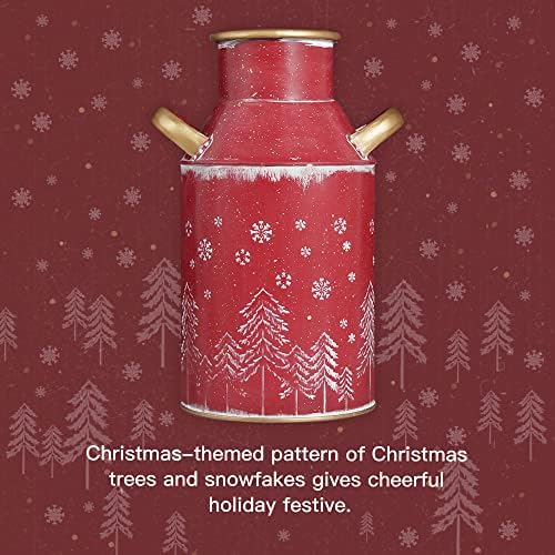 Putuo Decor Metal Flower Vase 10 Inch Rustic Shabby Chic Galvanized Milk Can