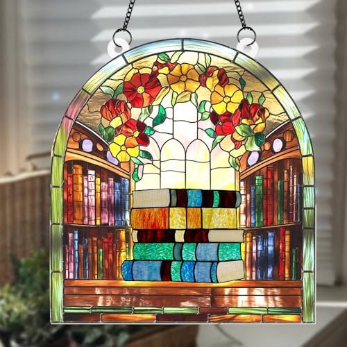 Book Lover Acrylic Window Suncatcher Decor