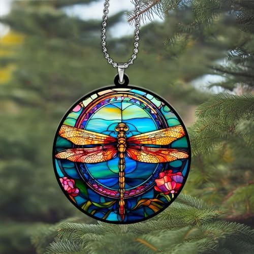 Suncatcher Dragonfly Car Hanging Ornament for Men Women