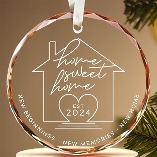 New Home Glass Ornament 2024 - House Warming Gift