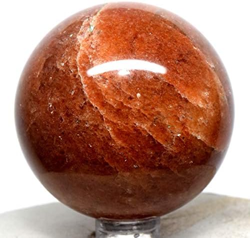 HQRP 52mm Golden Quartz Sphere with Stand