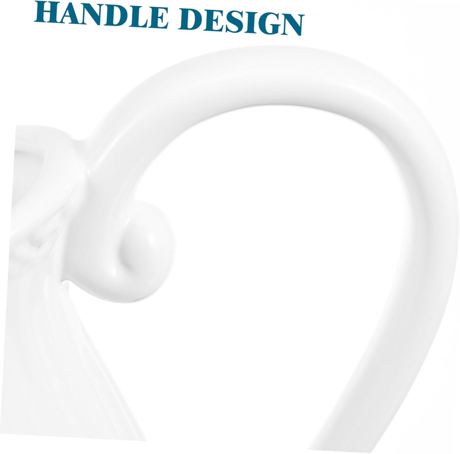 GANAZONO Simple White Striped Ceramic Flower Vase for Balconies