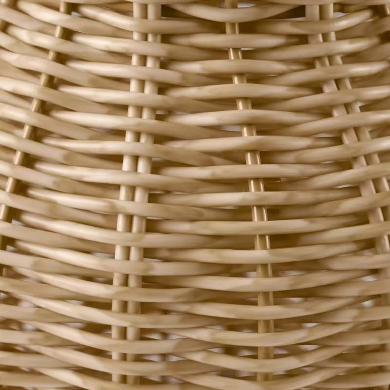 9 Inch Faux Wood Rattan Pitcher Vase for Dried Flowers