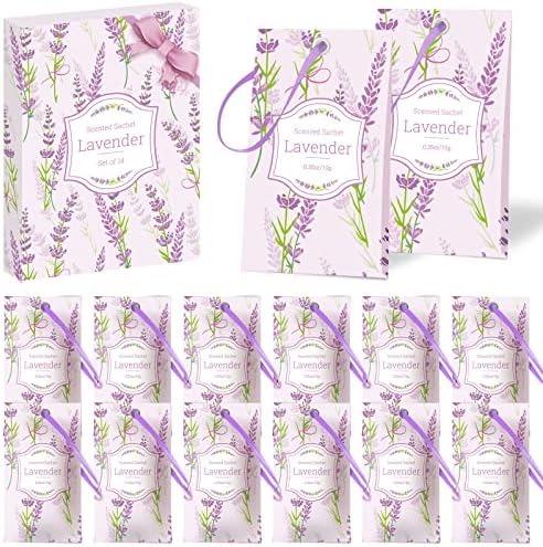 DERDUFT Lavender Sachets 14 Pack Fresh Fragrance
