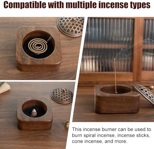 MIGAKU HOME Square Incense Burner Holder 4 Inch