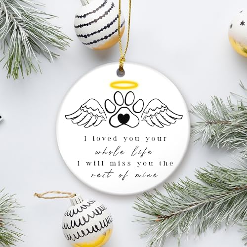 Christmas Pet Ornament 2024 Cat Dog Memorial Gift