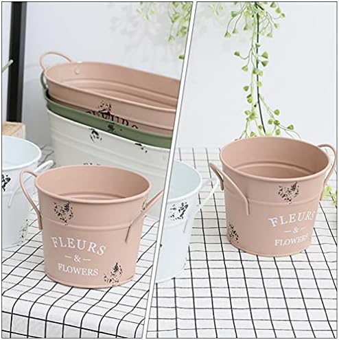 Cabilock Vintage Galvanized Metal Vase Decor