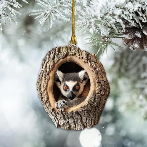 Animal Christmas Tree Decor 2024 Vintage Rustic Hanging Ornaments