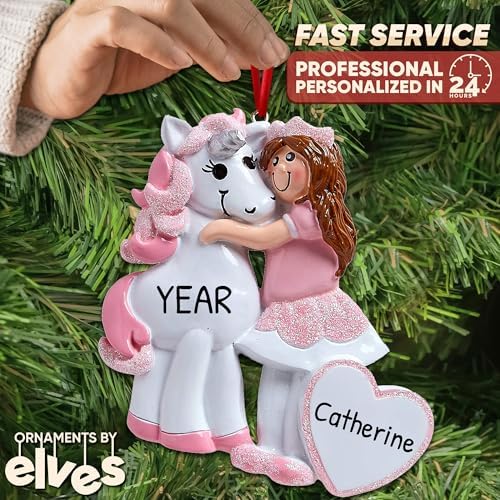 Personalized Unicorn Ornament 2024 for Christmas Tree