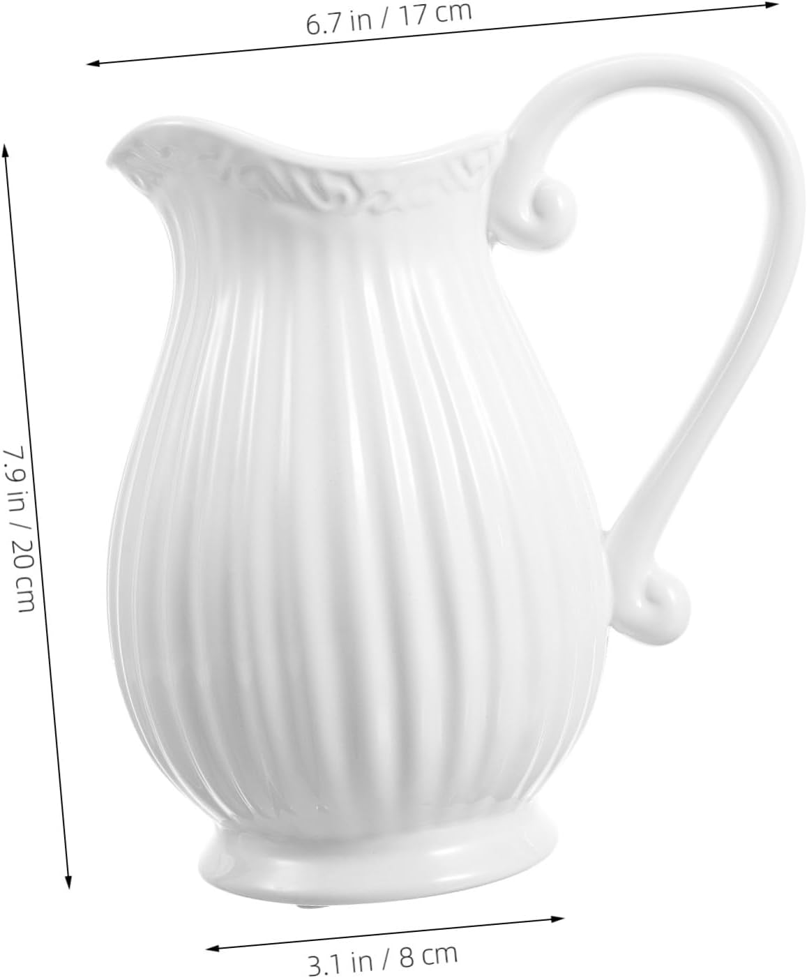 Happyyami Nordic Style Pitcher Vase Flower Pot Ceramic Decor