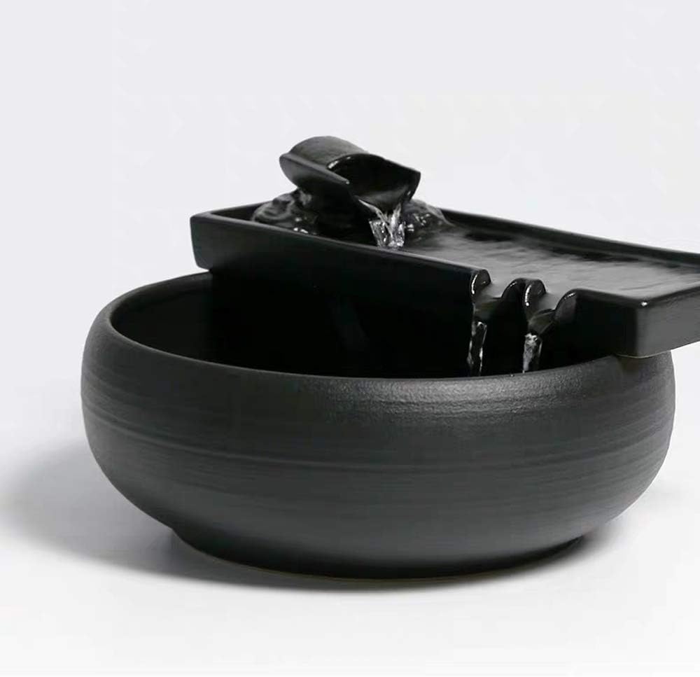Ceramic Tabletop Fountain for Indoor and Outdoor Use