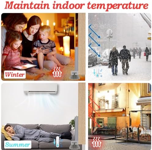 2 Pcs Door Sweep for Bottom of Door Gray 3937 Inches Long