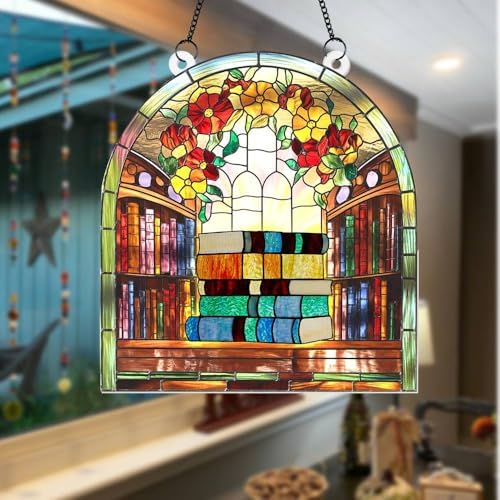 Book Lover Acrylic Window Suncatcher Decor