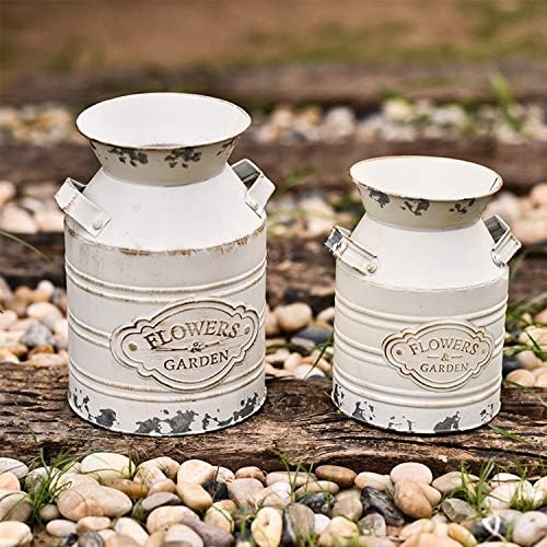 Rustic Metal Flower Vase - 98 Inch Shabby Chic Design