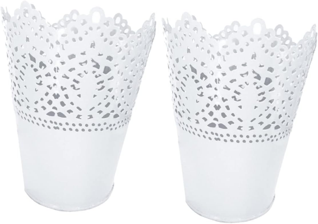 2pcs Elegant Iron Flower Vase for Home Decor and Wedding Centerpieces