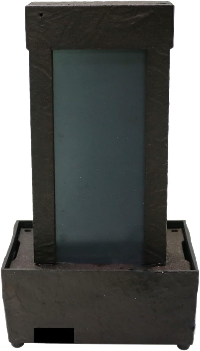 Natures Mark 10 Inch H Mirrored Waterfall Fountain Light Show Tabletop