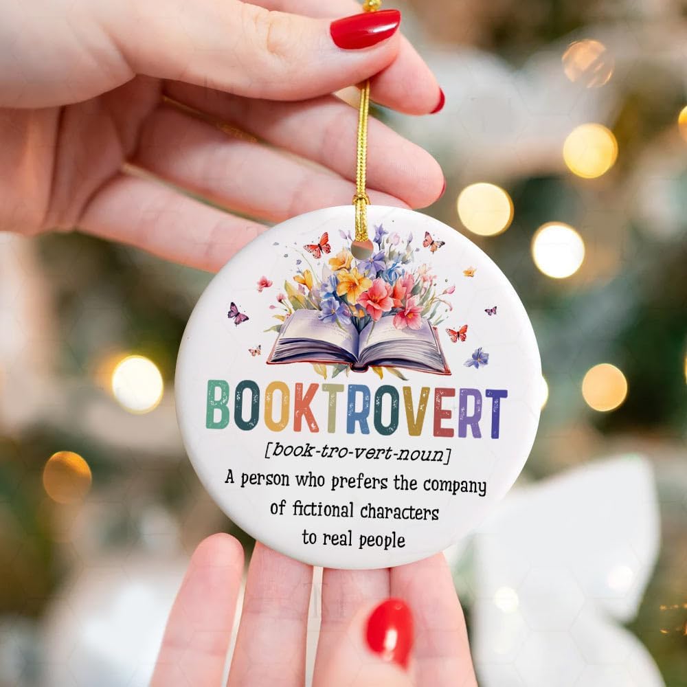 Booktrovert Ornament - Funny Book Lover Gift