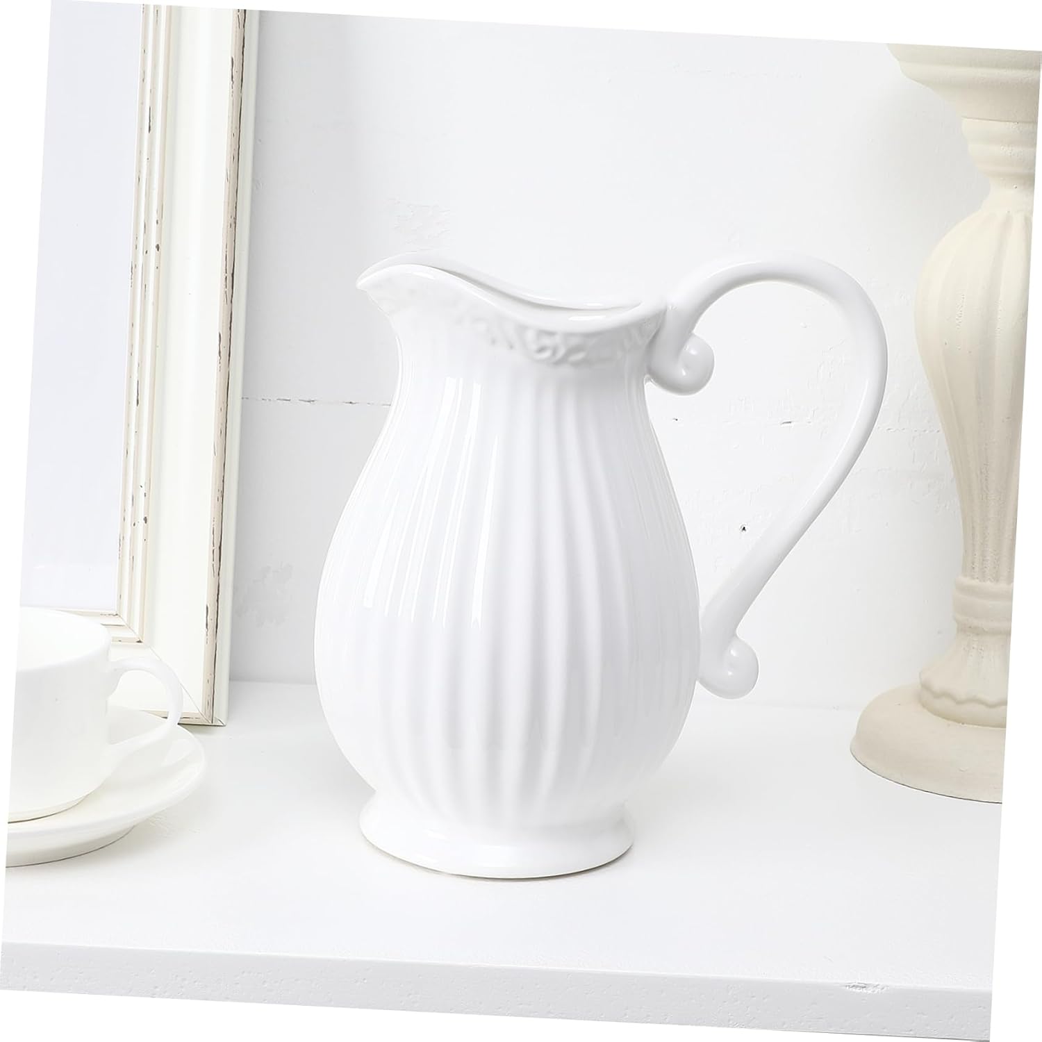Happyyami Nordic Style Pitcher Vase Flower Pot Ceramic Decor