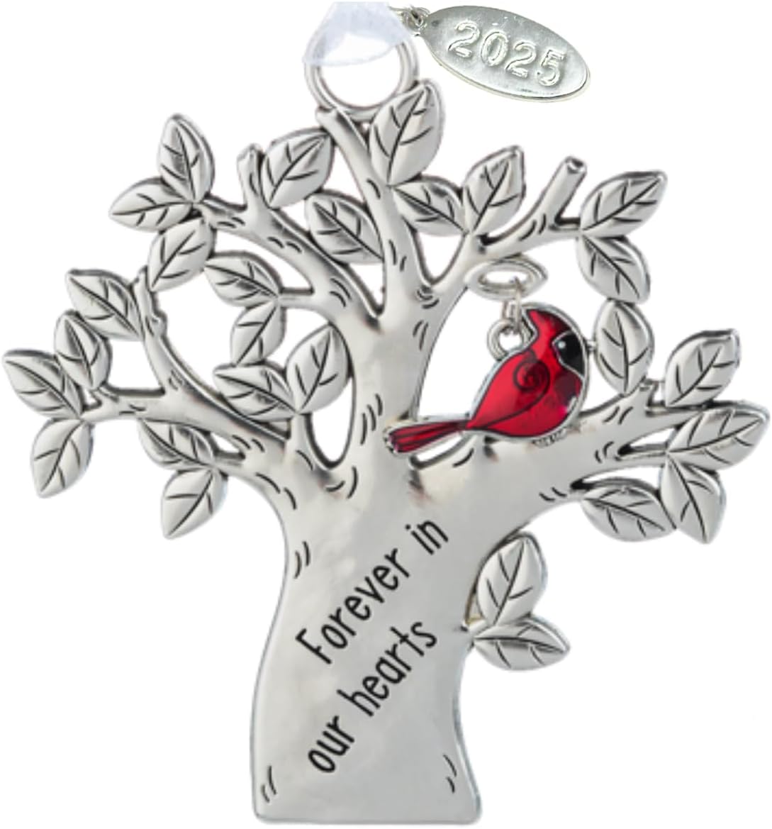 Memorial Ornament with Cardinal Symbol - Sympathy Gift for Men or Women 1