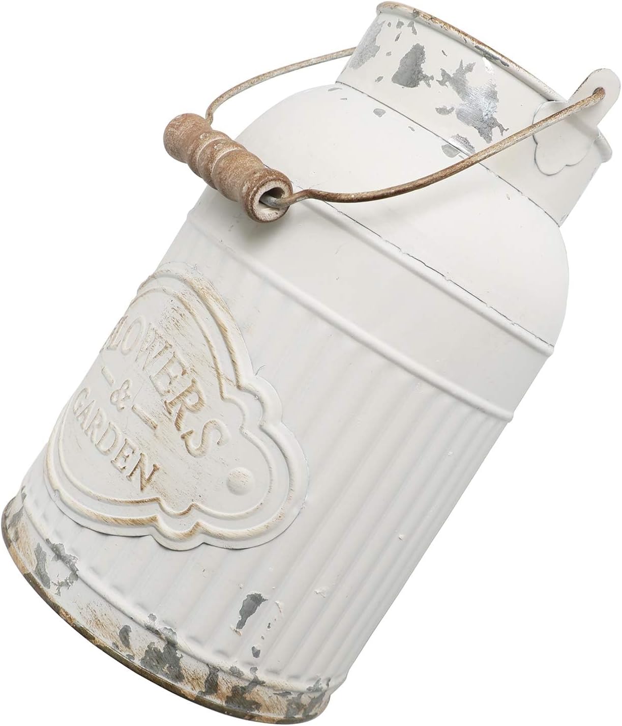 Vancore Shabby Chic Metal Milk Jug Planter Vase