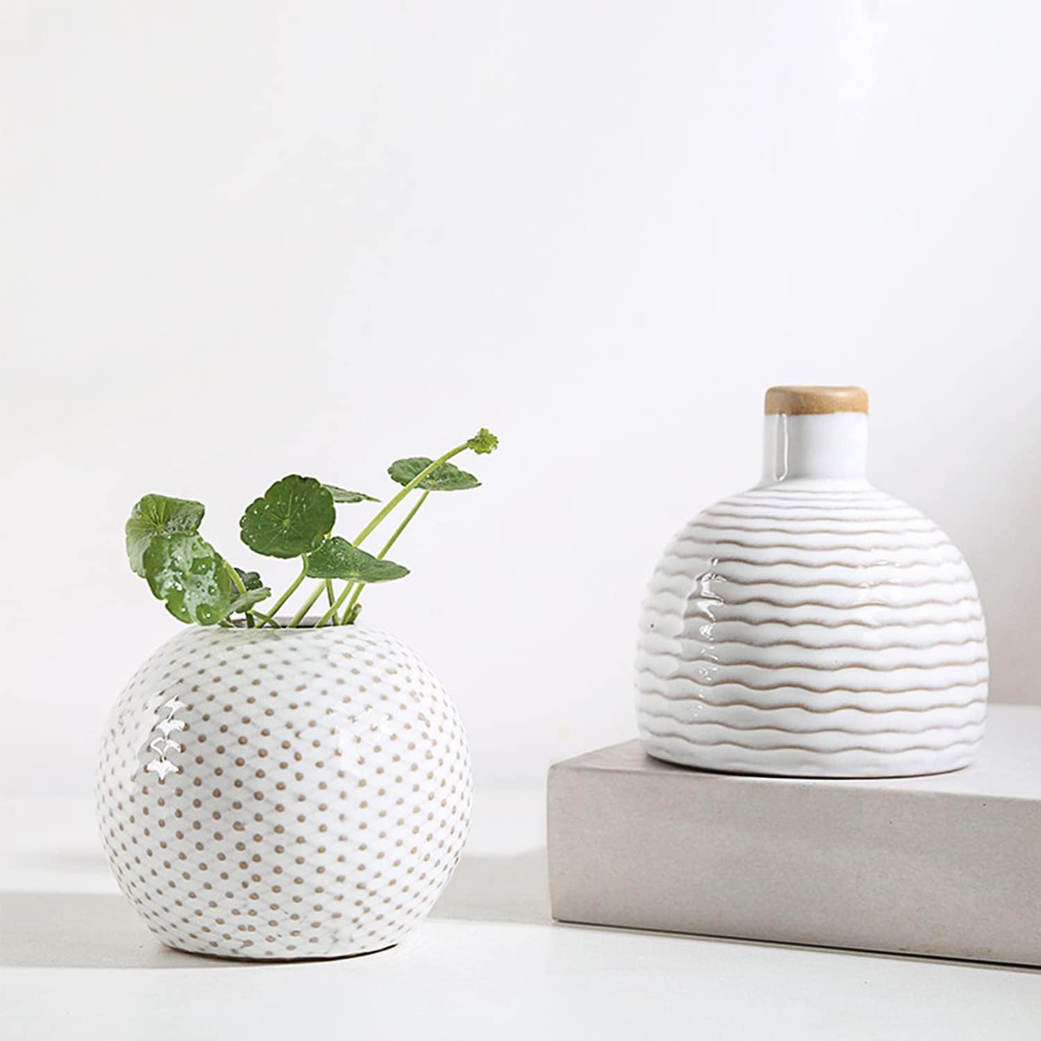 Lizofer Boho Minimalist Ceramic Vase Set of 4