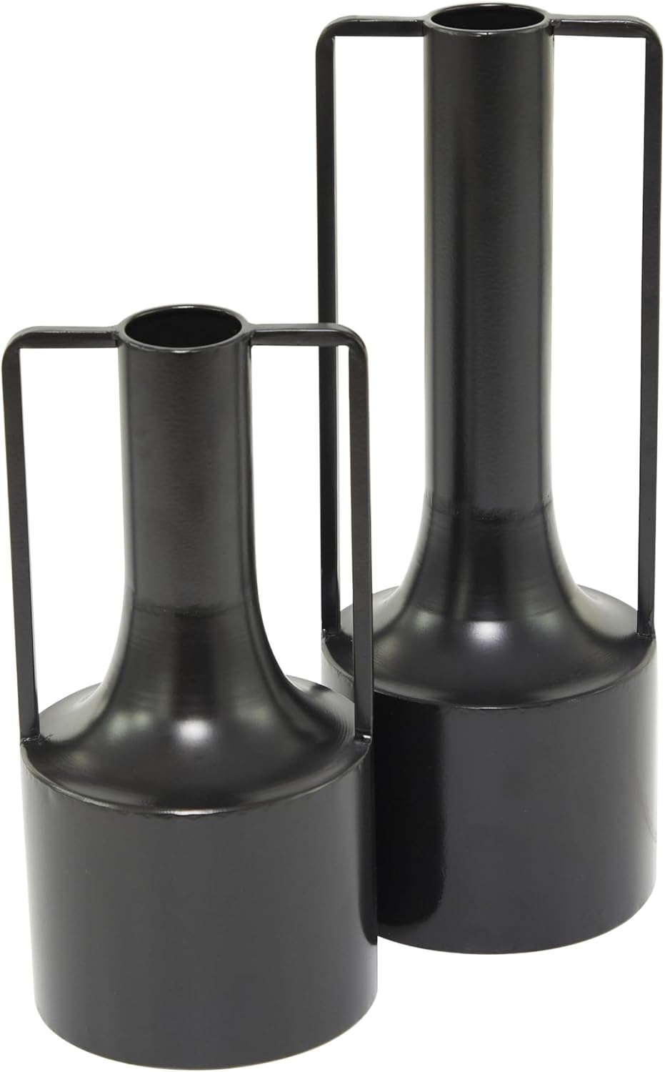 Deco 79 Metal Decorative Vase Set of 2 Black 16 Inch