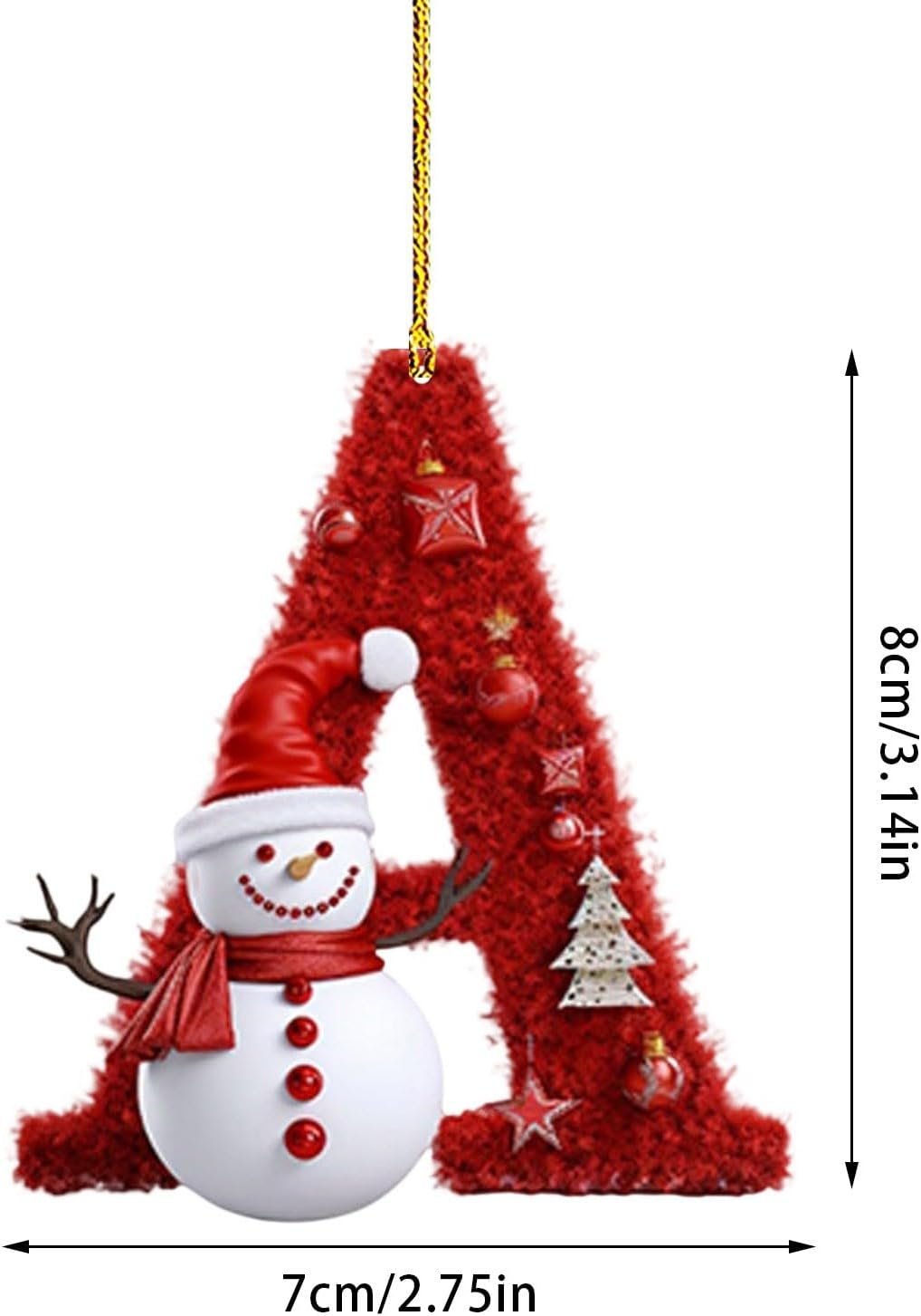 2024 Family Christmas Ornament Letter Tree Decor