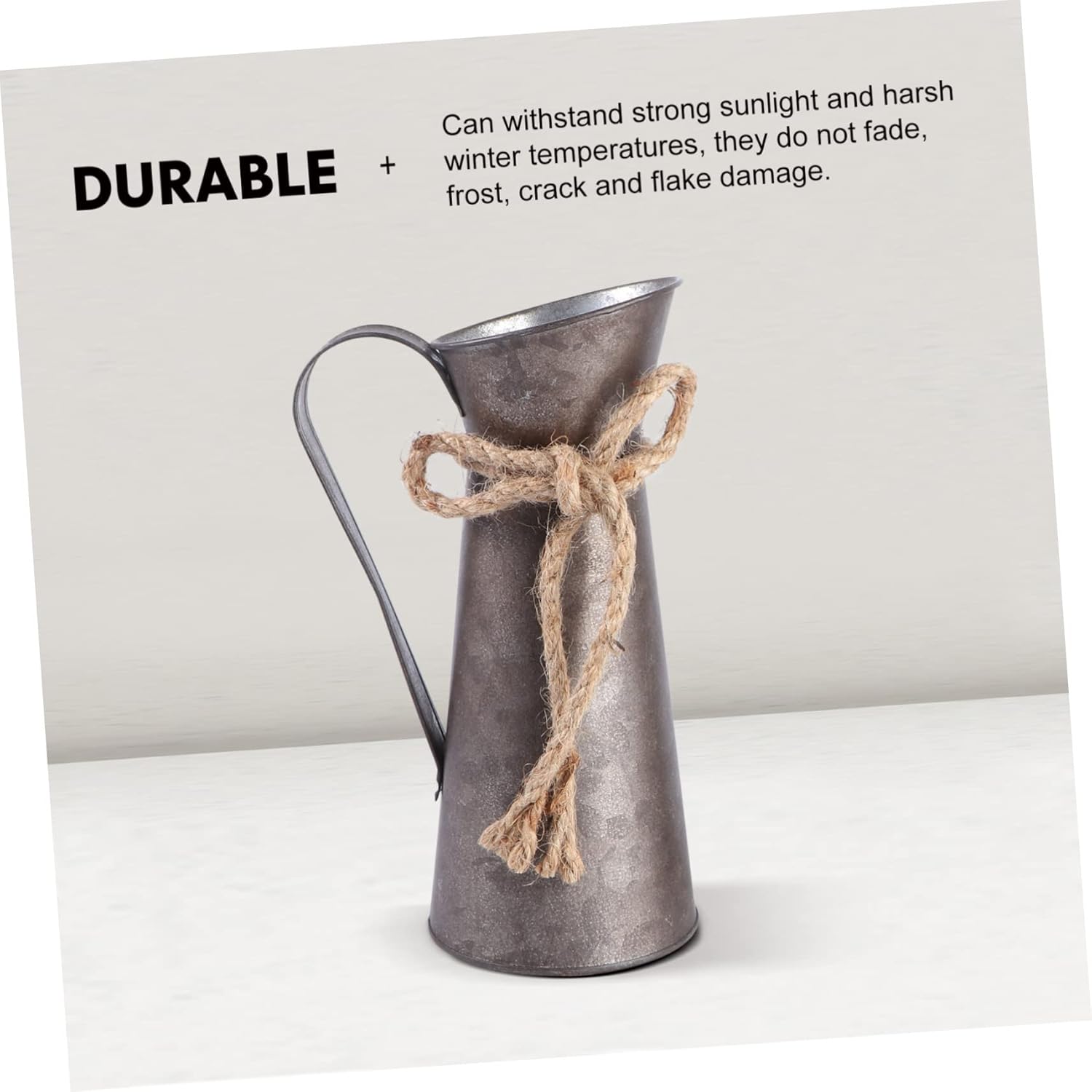 Vintage Desktop Flower Bucket Iron Plant Pot for Home Decor