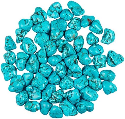 SUNYIK Pack of 2 Green Howlite Fluorite Tumbled Stones