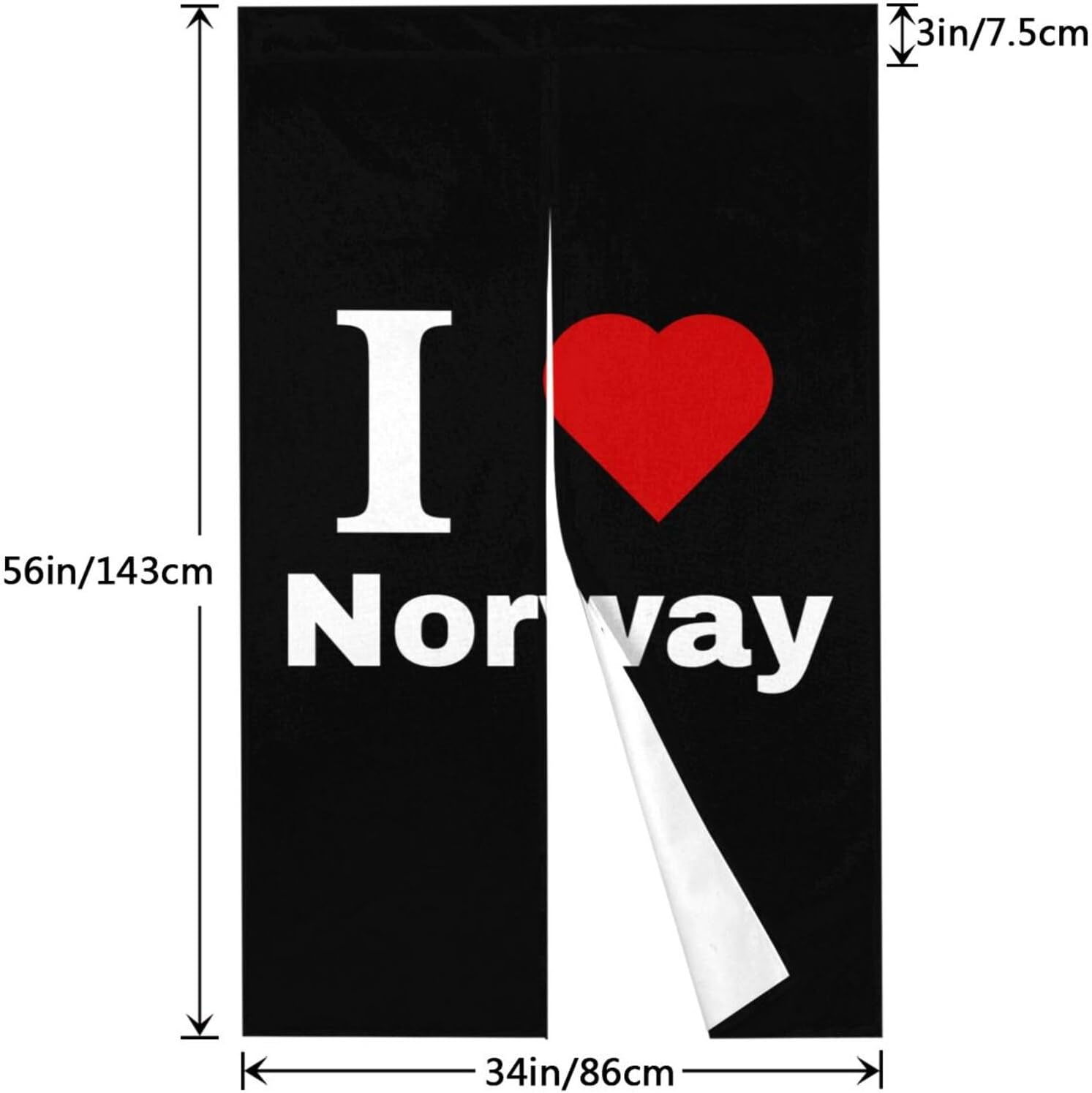 I Love Norway Blackout Curtains for Doorways