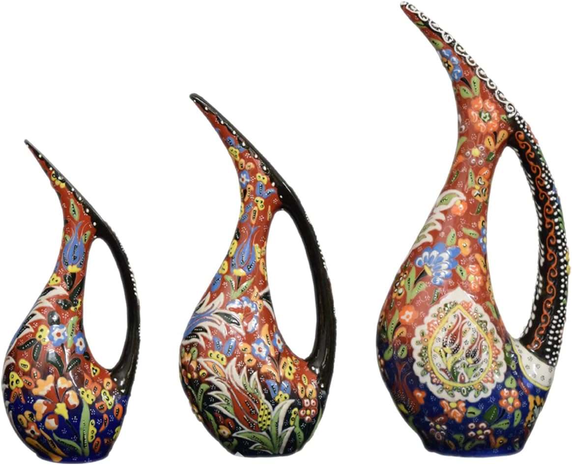 EliPOT Turkish 12 Inch Ceramic Swan Vase