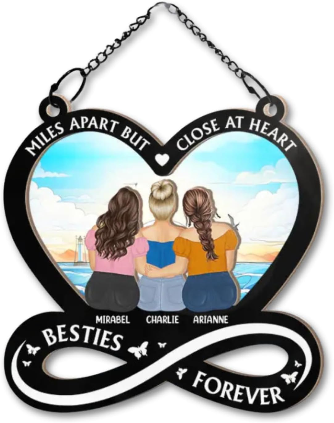 Not Sisters by Blood But Sisters by Heart Suncatcher