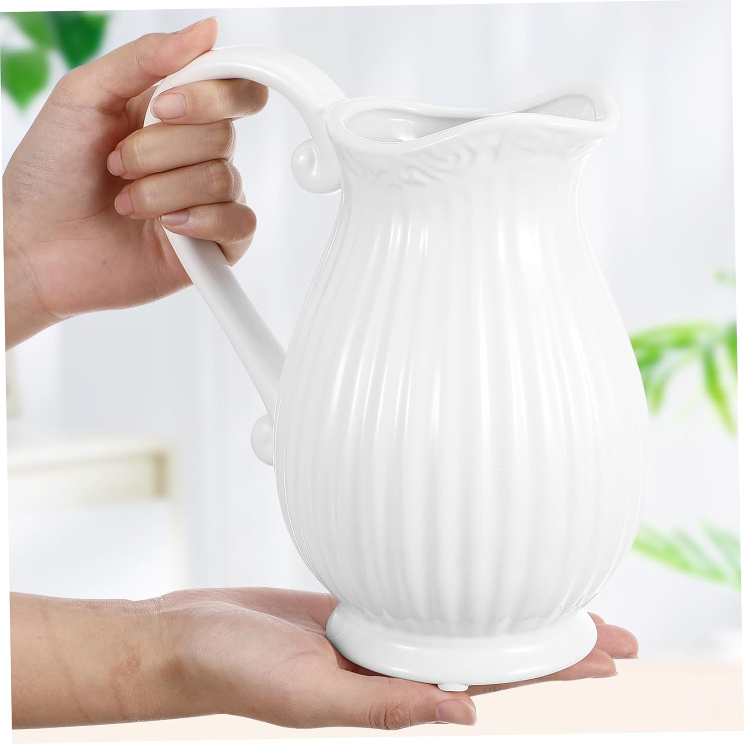 Happyyami Nordic Style Pitcher Vase Flower Pot Ceramic Decor