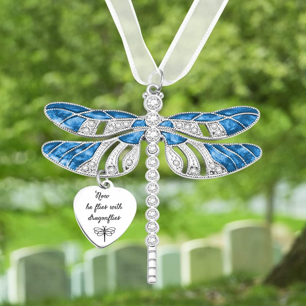 Personalized Dragonfly Memorial Ornament for Loss of Loved One