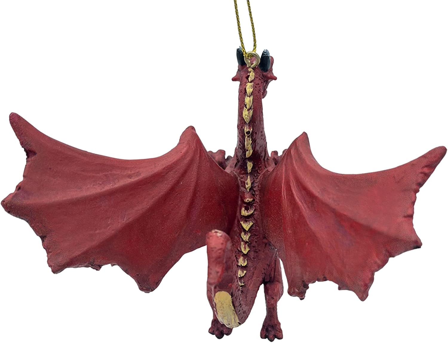 Red Flying Gothic Dragon Christmas Tree Ornament Statue