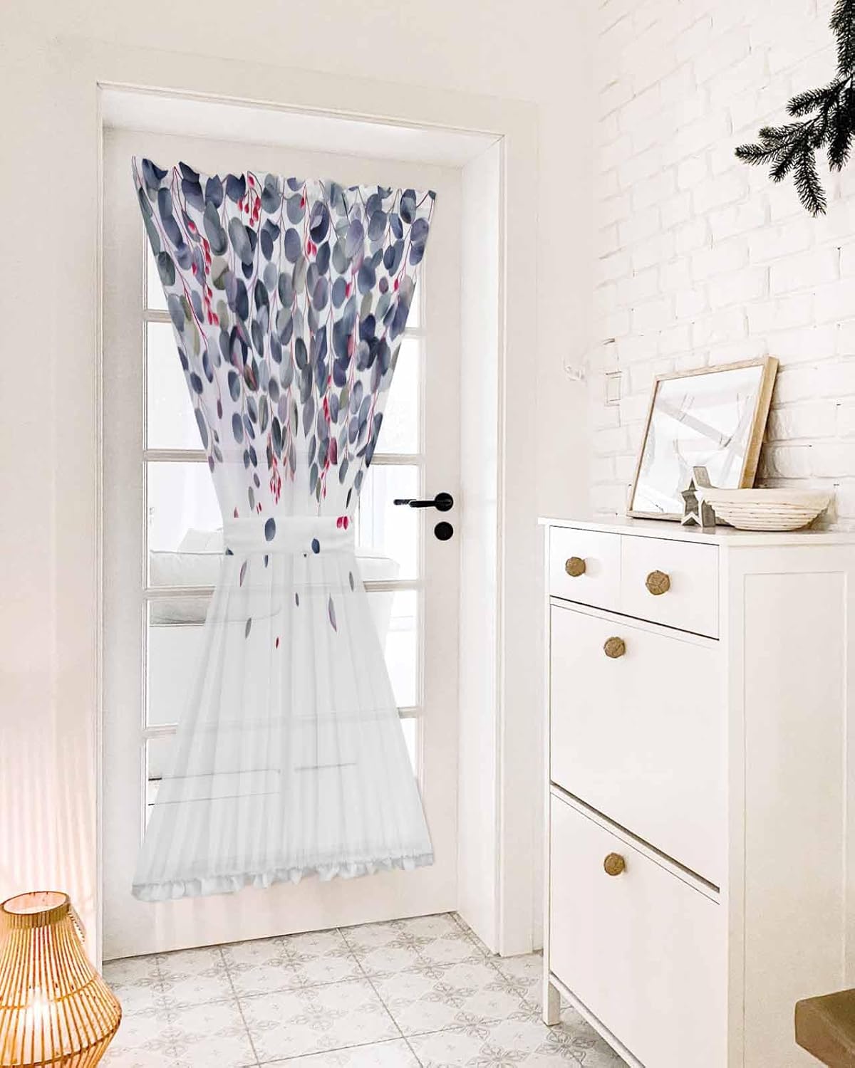 Elegant Door Curtains with Tiebacks and Rod Pockets