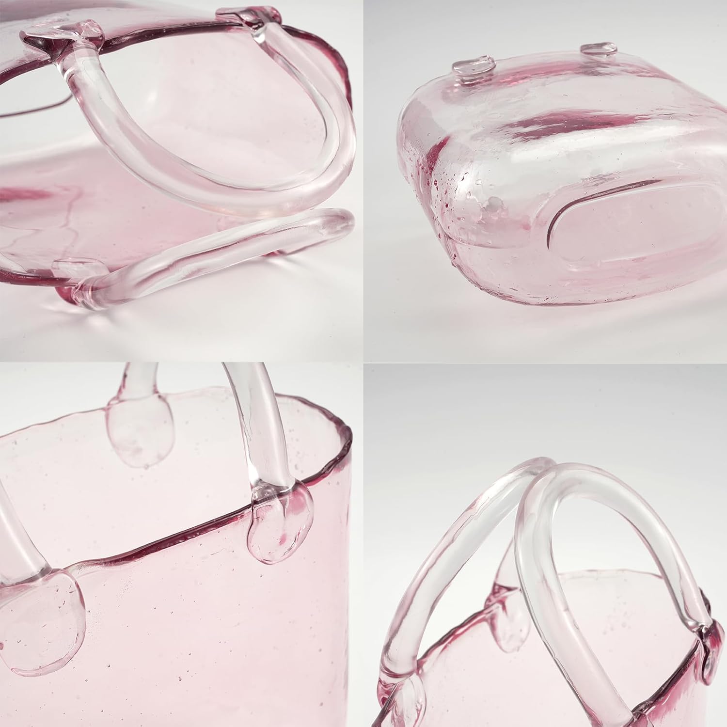 106 Inch Clear Glass Vase with Bubble Design for Valentines Day and Wedding Anniversaries