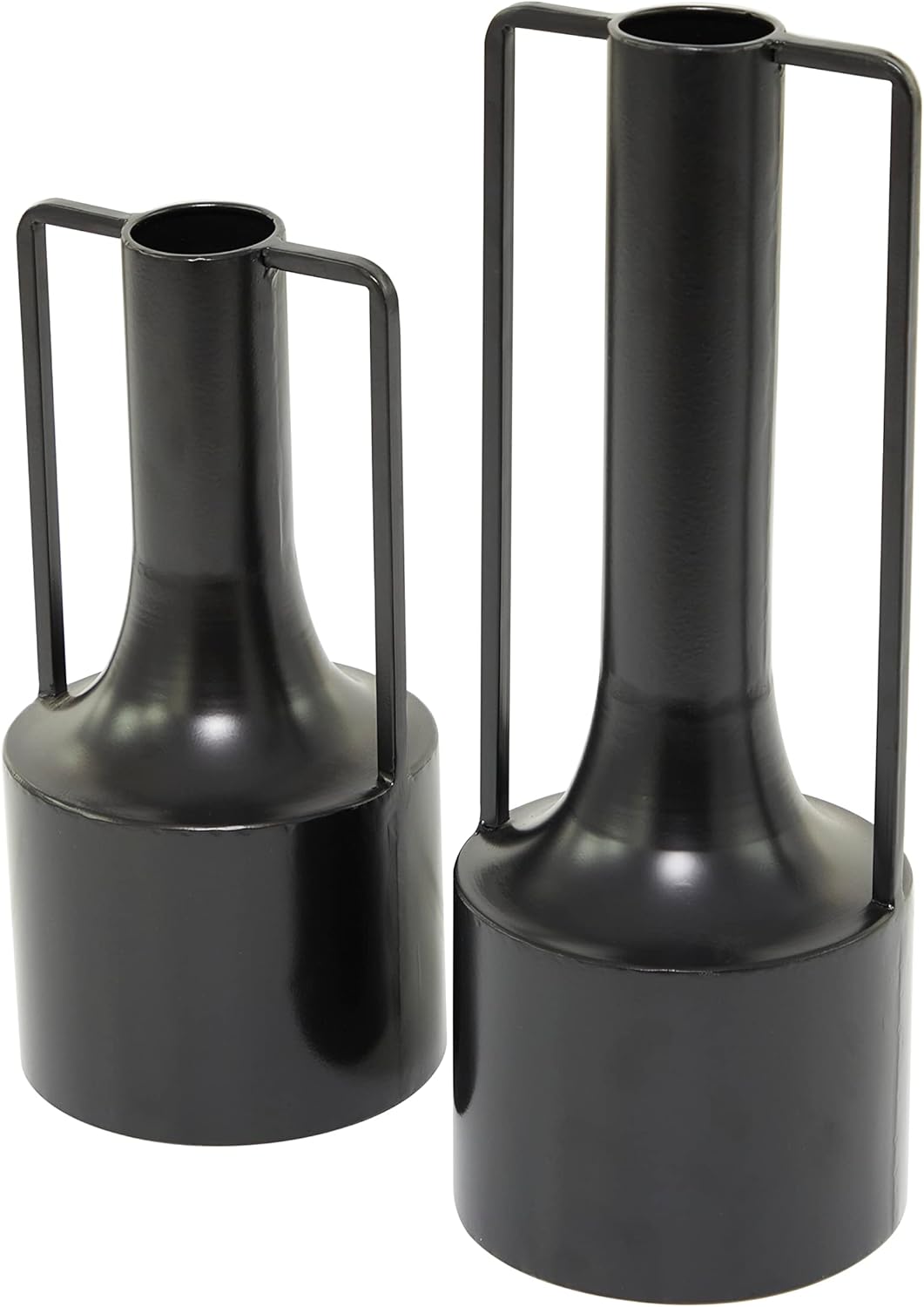 Deco 79 Metal Decorative Vase Set of 2 Black 16 Inch
