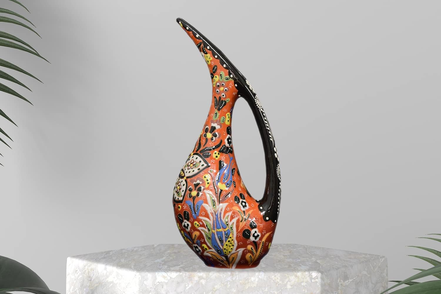 EliPOT Turkish 12 Inch Ceramic Swan Vase