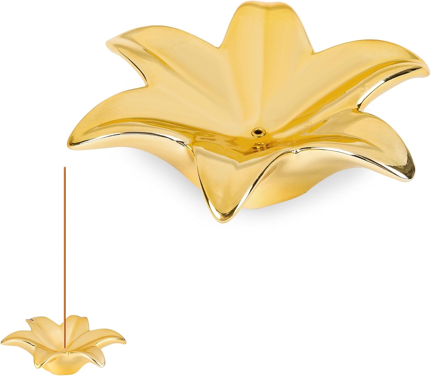 Eunoir Blooming Flower Incense Holder Gold