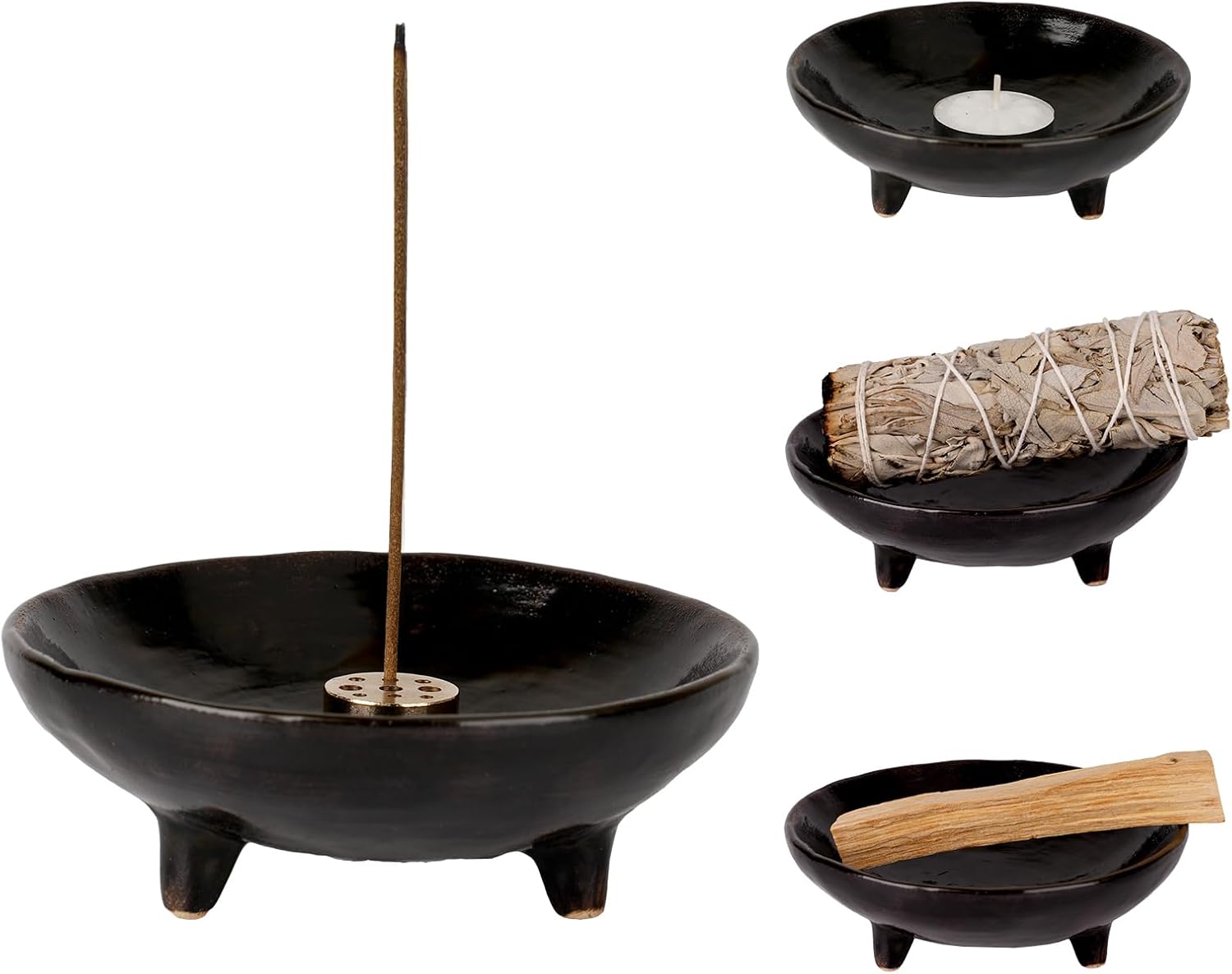 Handmade Ceramic Incense Holder with 9-Hole Design