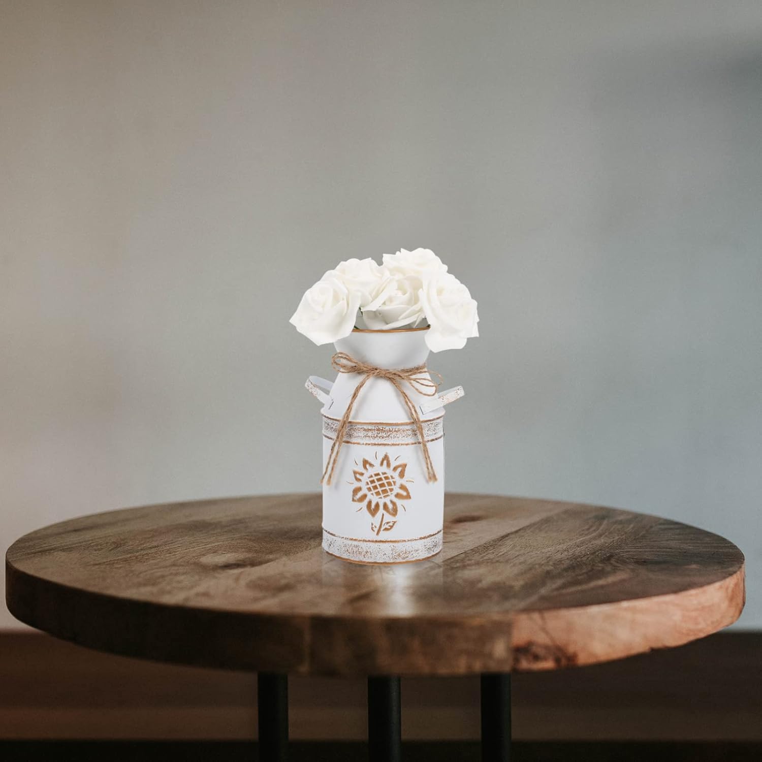 Galvanized Bucket Vintage Vase Farmhouse Decor