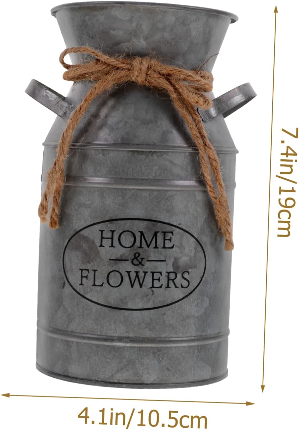 VICASKY Iron Flower Jug Vintage Pitcher Vase Silver