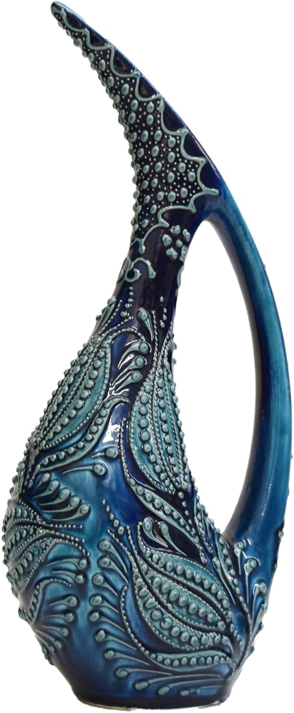 Turkish 15 Inch Ceramic Swan Vase