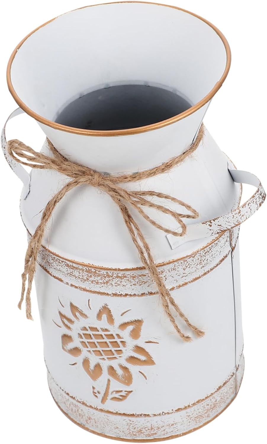 Retro Metal Flower Bucket Vase for Home and Garden
