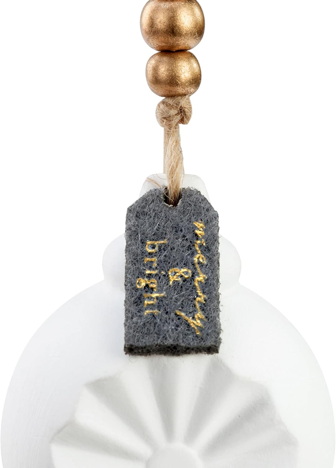 DEMDACO Finial Gold and White Fragrance Diffuser Ornament Set of 2