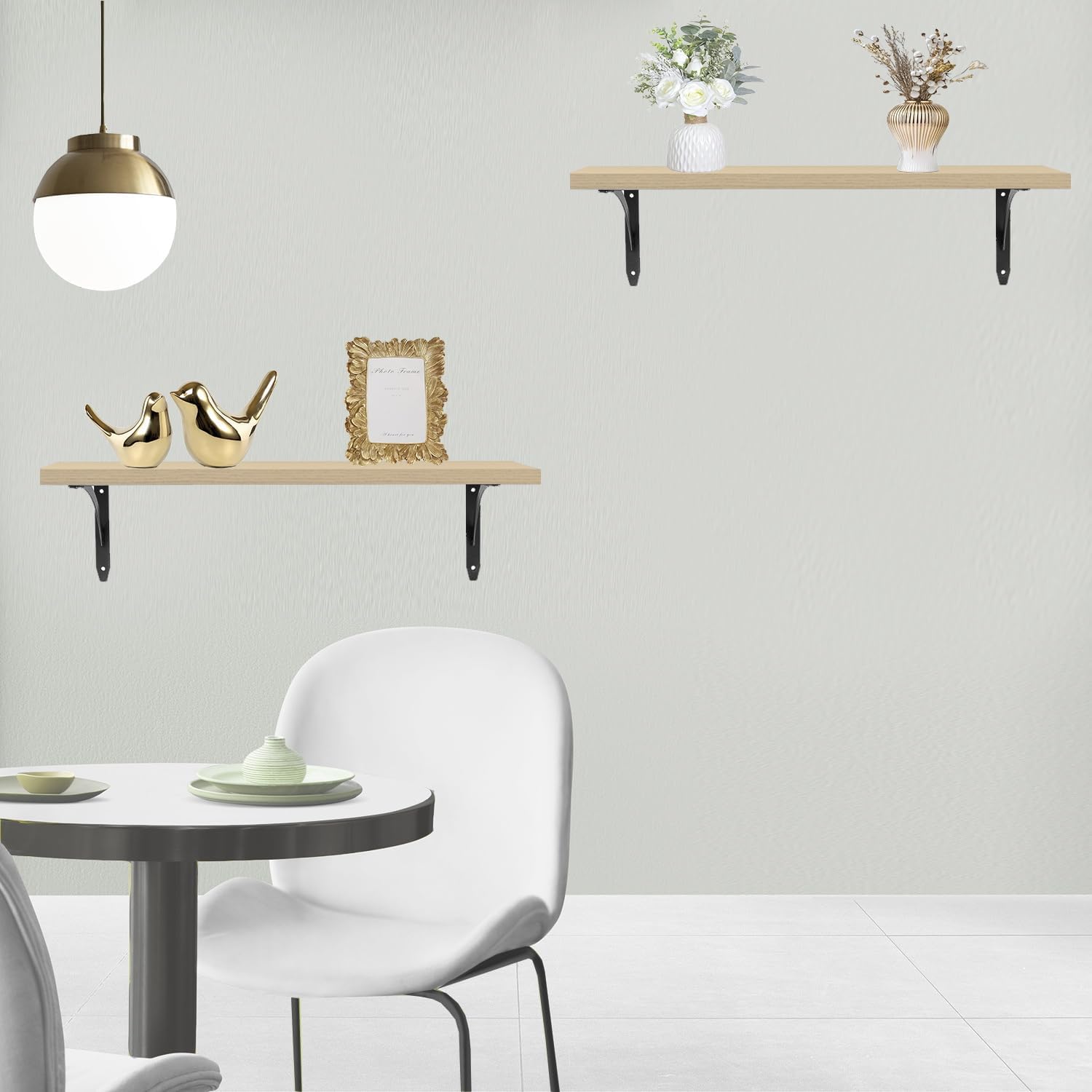 White Oak Floating Shelves 315 in Heavy Duty Set of 2