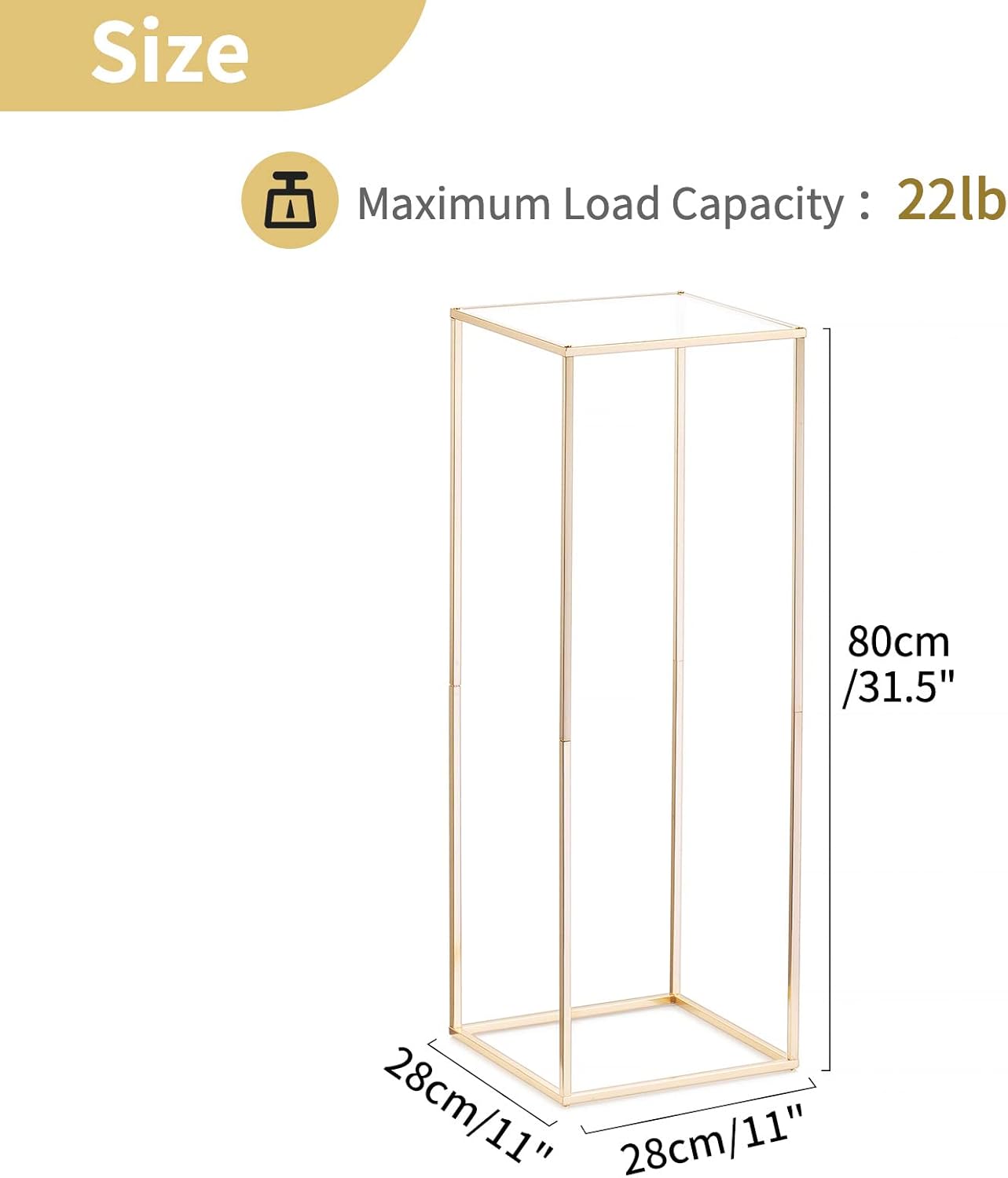 Nuptio Gold Vases Centerpieces 2 Pcs 315 Inch Tall Metal Flower Vase Stand