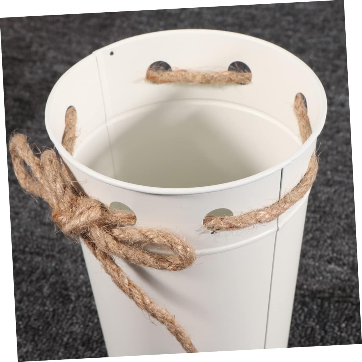 Cabilock Vintage Iron Bucket Flower Vase Decor